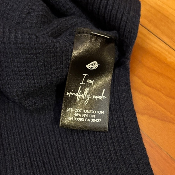 NIC+ZOE Women's Navy V-Neck Sweater - Picture 6 of 6